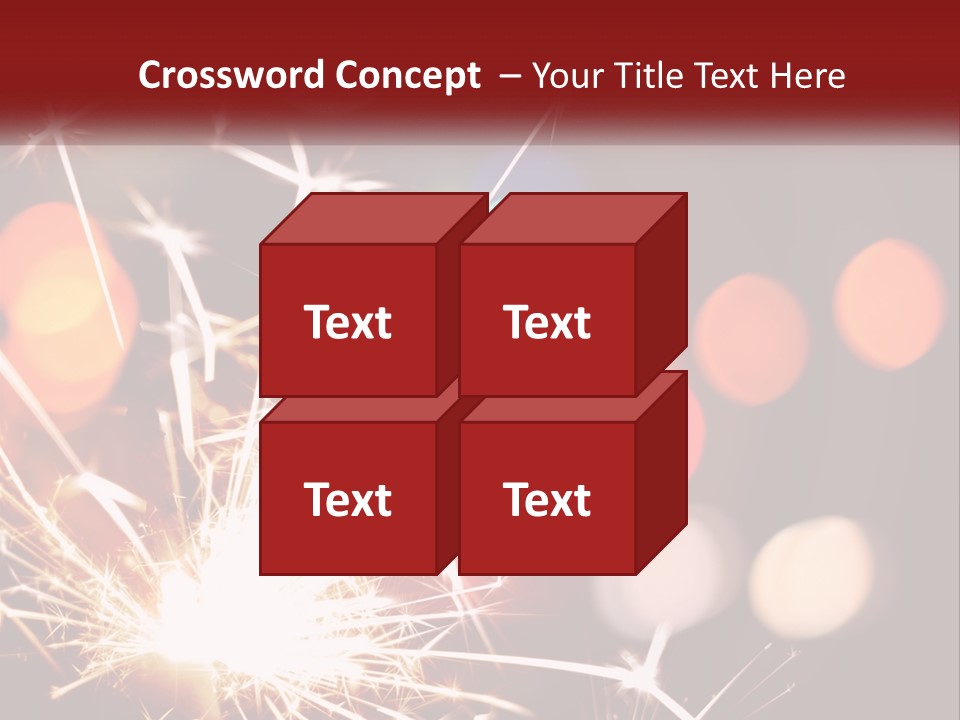 A Fireworks With Blurry Lights In The Background PowerPoint Template