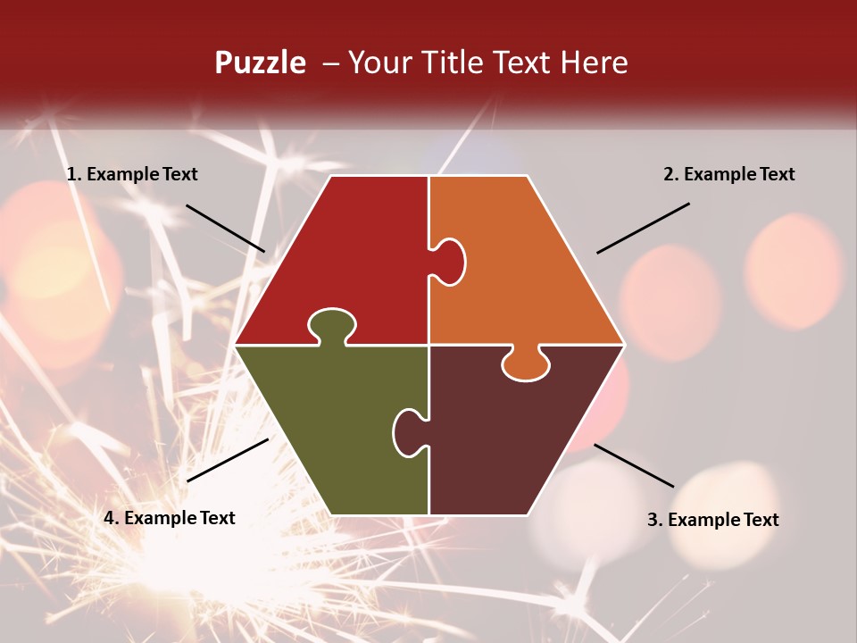 A Fireworks With Blurry Lights In The Background PowerPoint Template