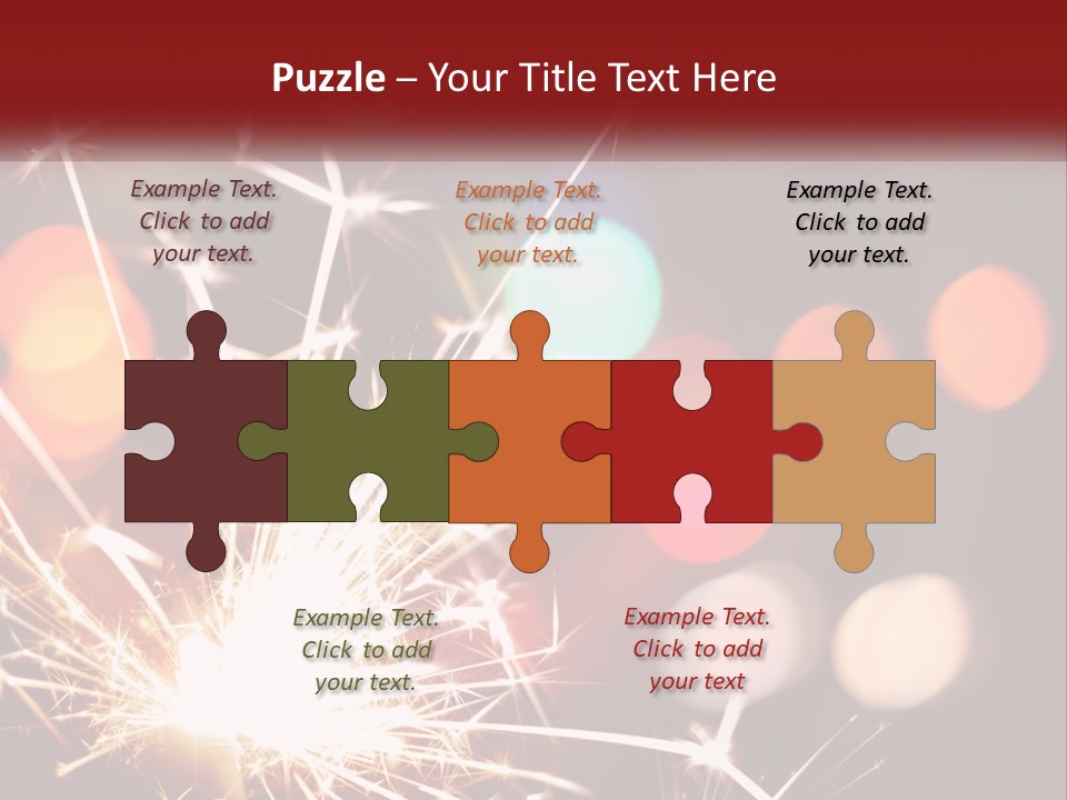 A Fireworks With Blurry Lights In The Background PowerPoint Template