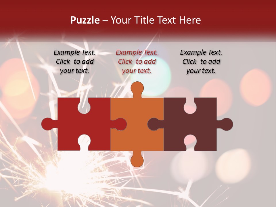 A Fireworks With Blurry Lights In The Background PowerPoint Template