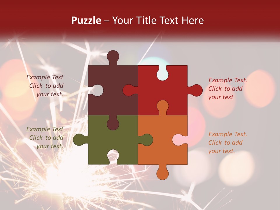 A Fireworks With Blurry Lights In The Background PowerPoint Template