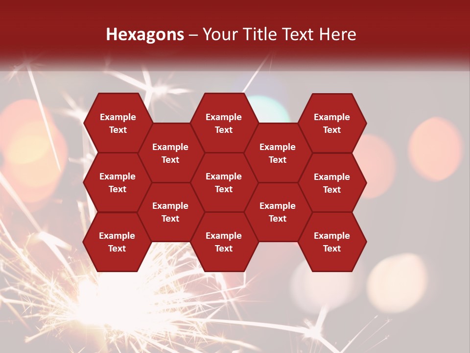 A Fireworks With Blurry Lights In The Background PowerPoint Template