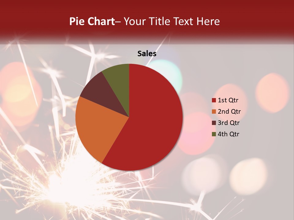 A Fireworks With Blurry Lights In The Background PowerPoint Template