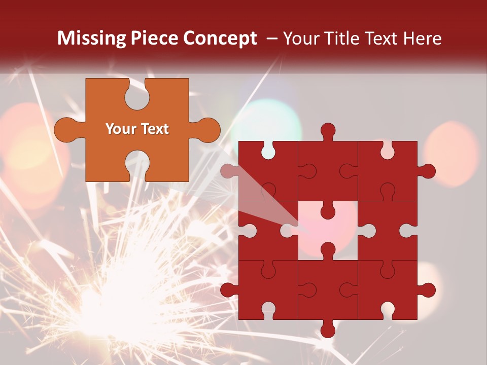 A Fireworks With Blurry Lights In The Background PowerPoint Template