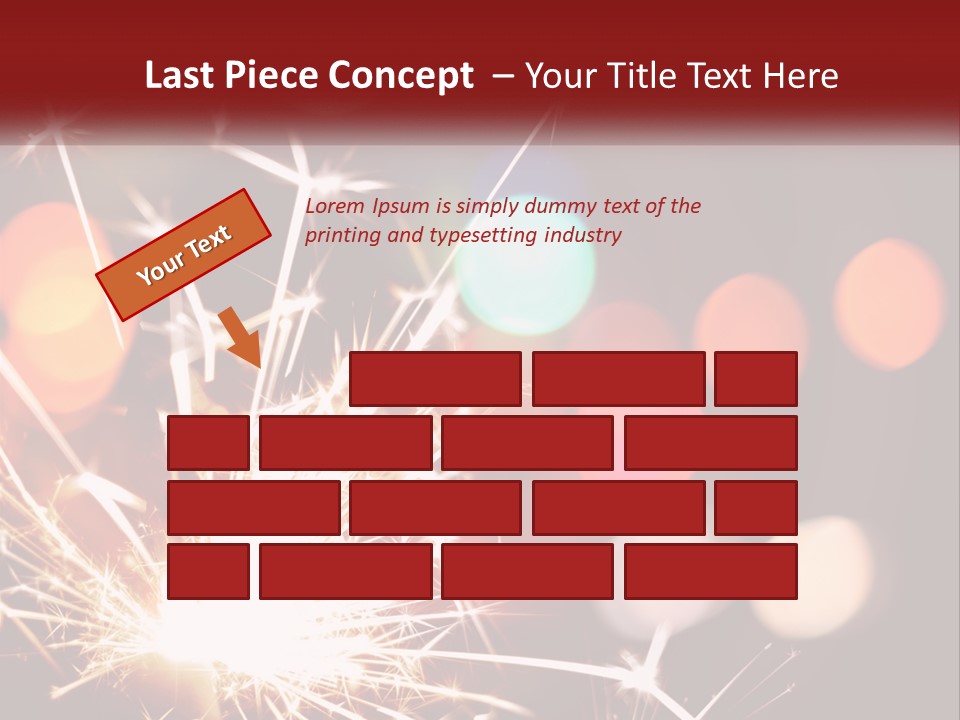 A Fireworks With Blurry Lights In The Background PowerPoint Template