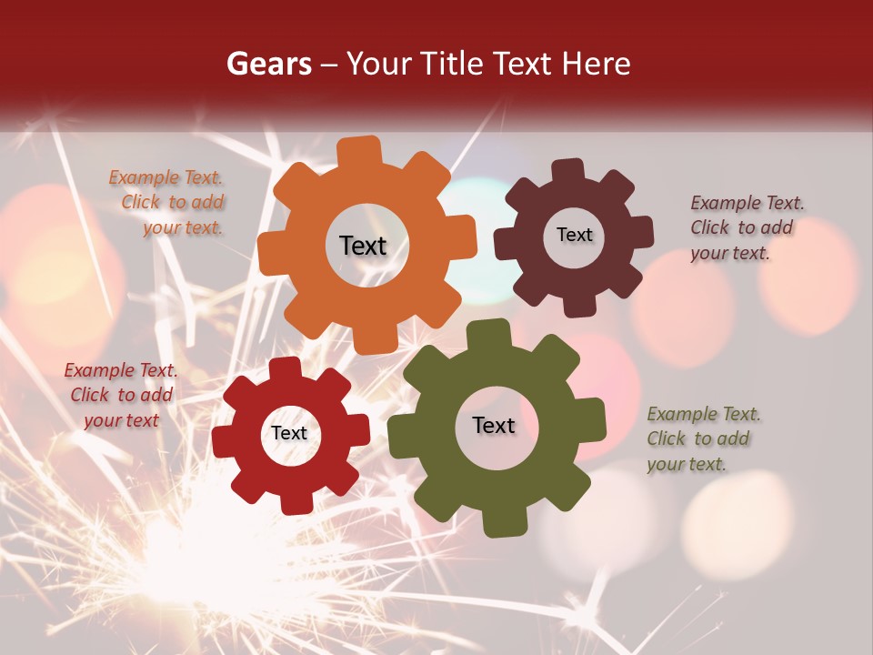 A Fireworks With Blurry Lights In The Background PowerPoint Template