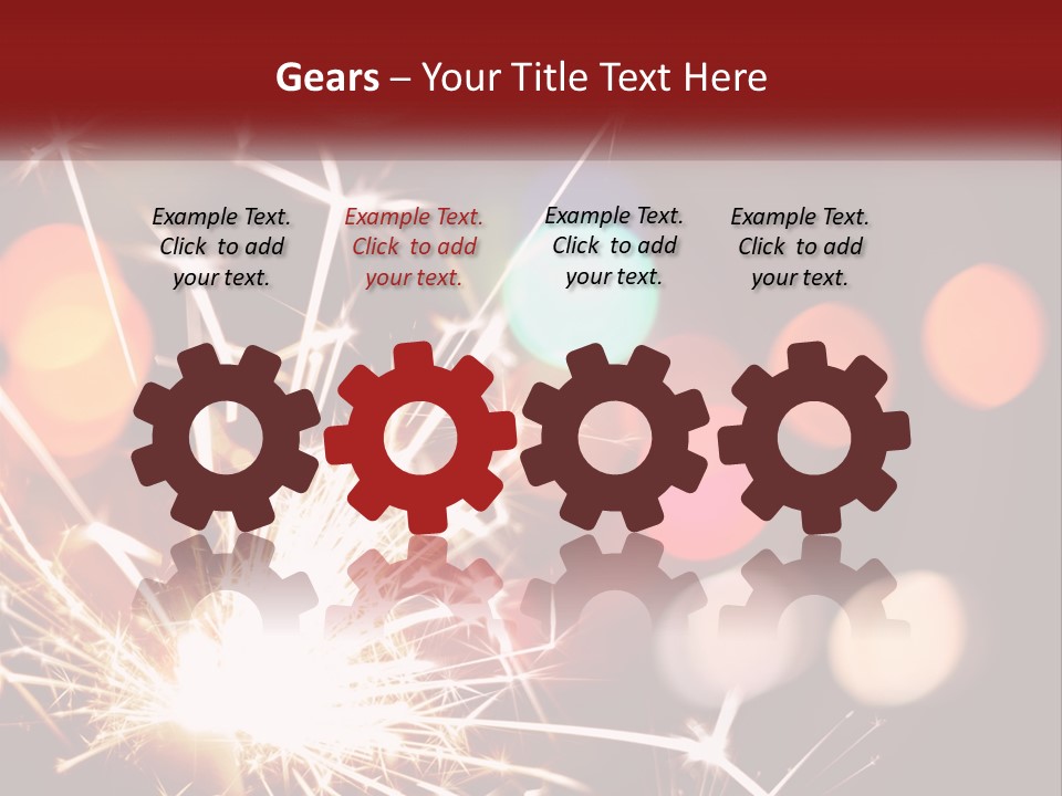 A Fireworks With Blurry Lights In The Background PowerPoint Template