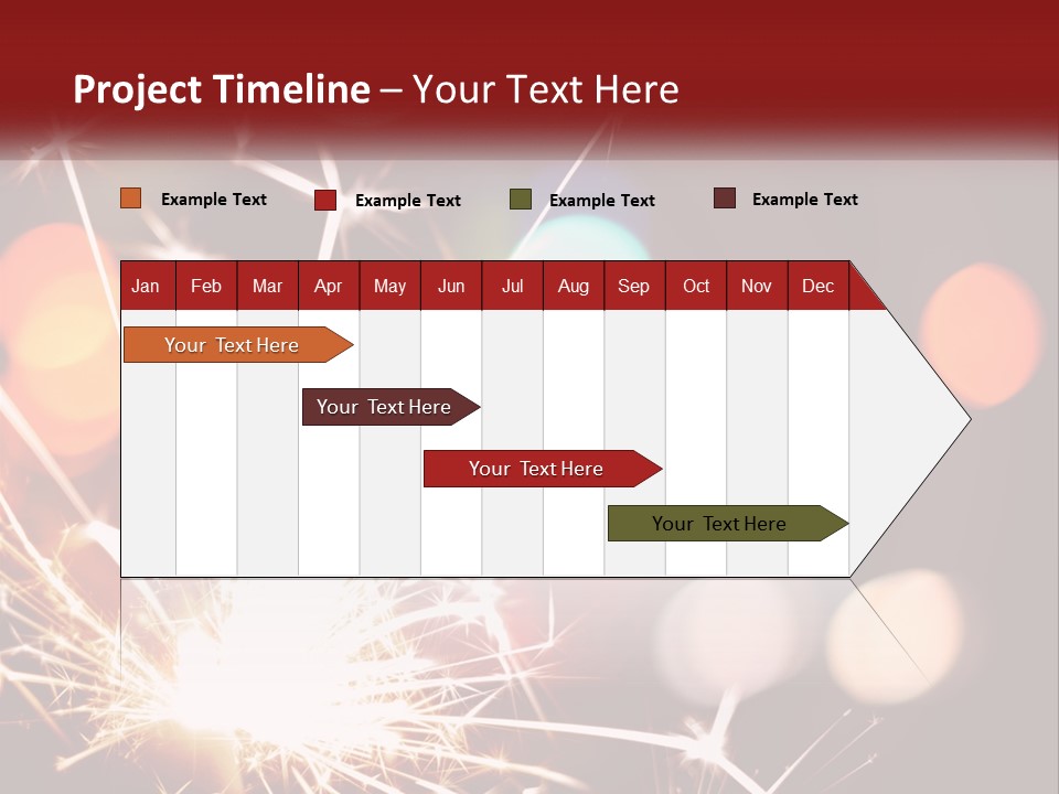 A Fireworks With Blurry Lights In The Background PowerPoint Template
