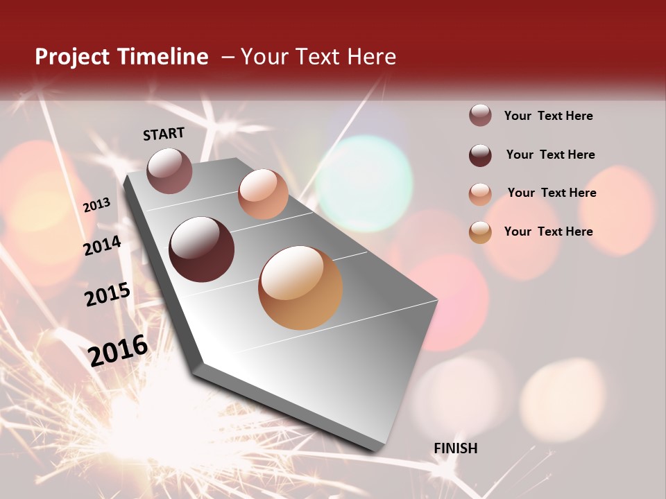 A Fireworks With Blurry Lights In The Background PowerPoint Template