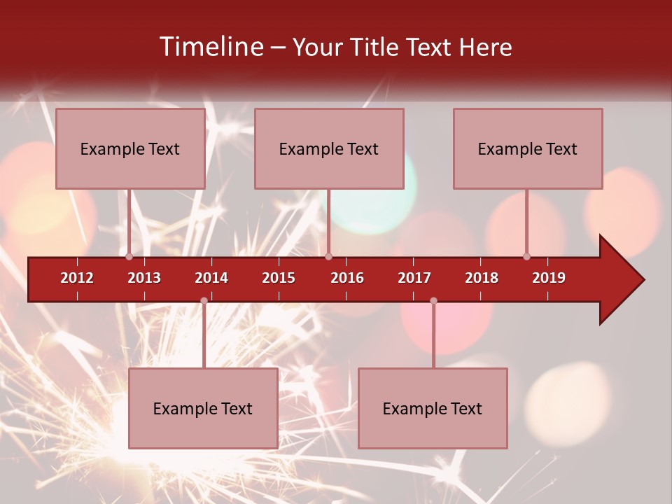 A Fireworks With Blurry Lights In The Background PowerPoint Template