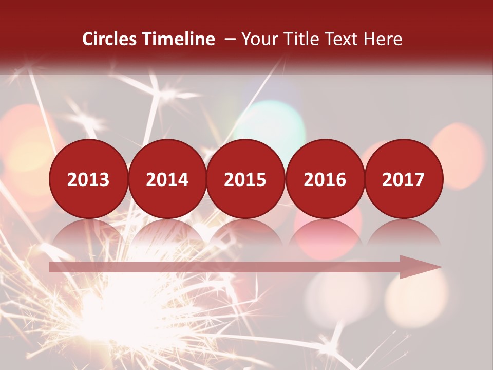 A Fireworks With Blurry Lights In The Background PowerPoint Template