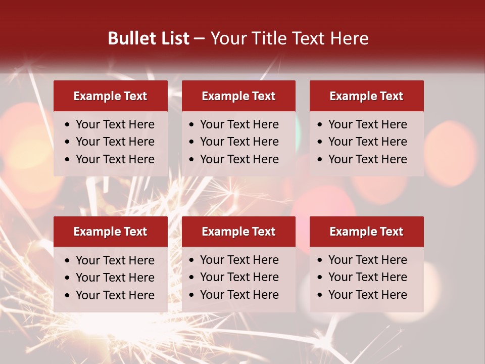 A Fireworks With Blurry Lights In The Background PowerPoint Template