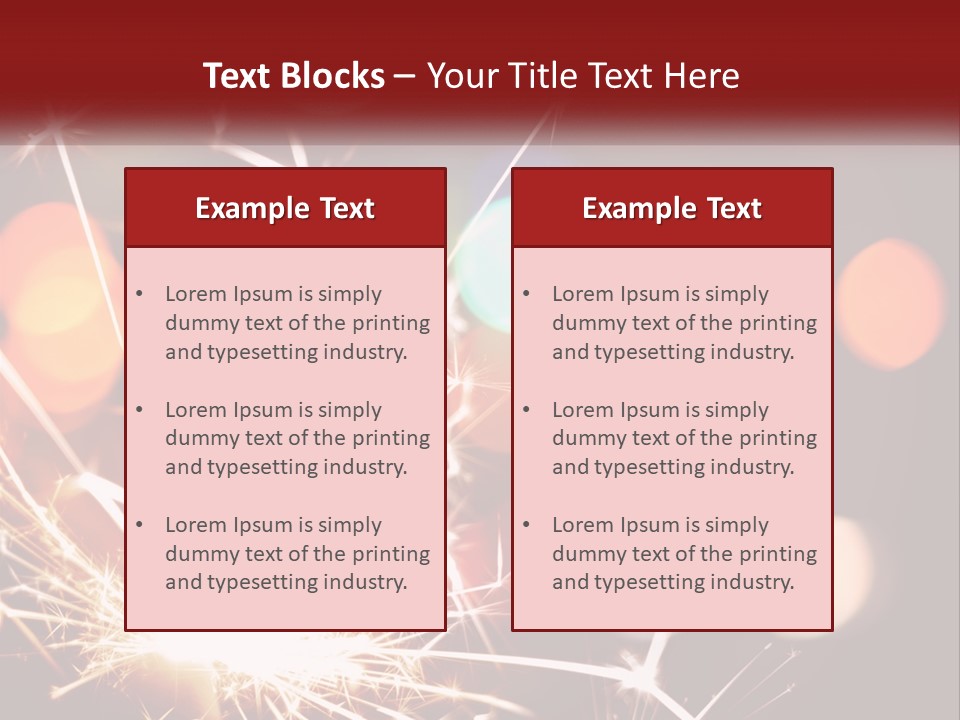 A Fireworks With Blurry Lights In The Background PowerPoint Template