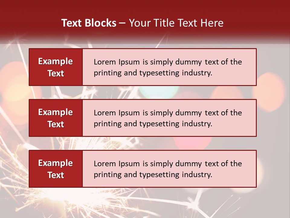 A Fireworks With Blurry Lights In The Background PowerPoint Template
