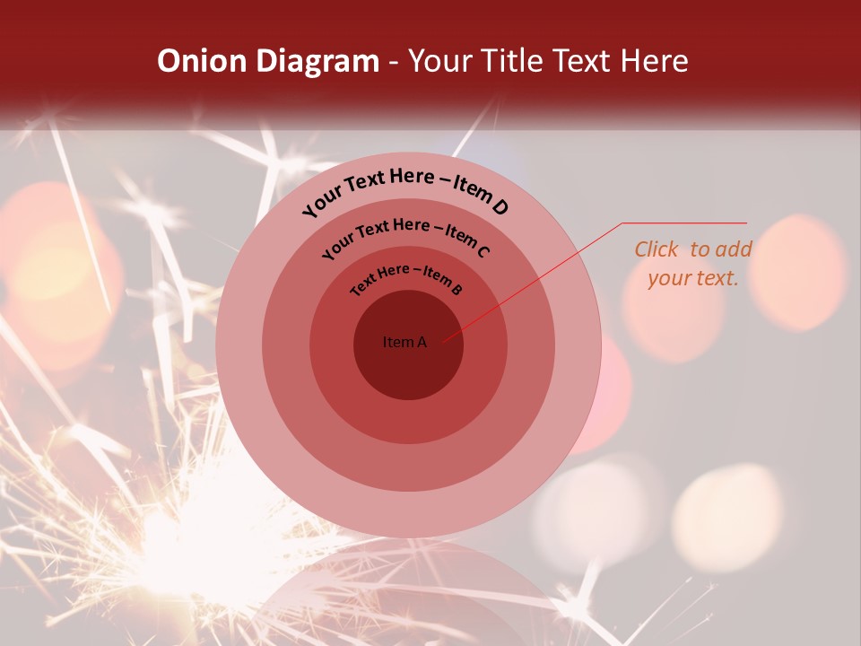 A Fireworks With Blurry Lights In The Background PowerPoint Template