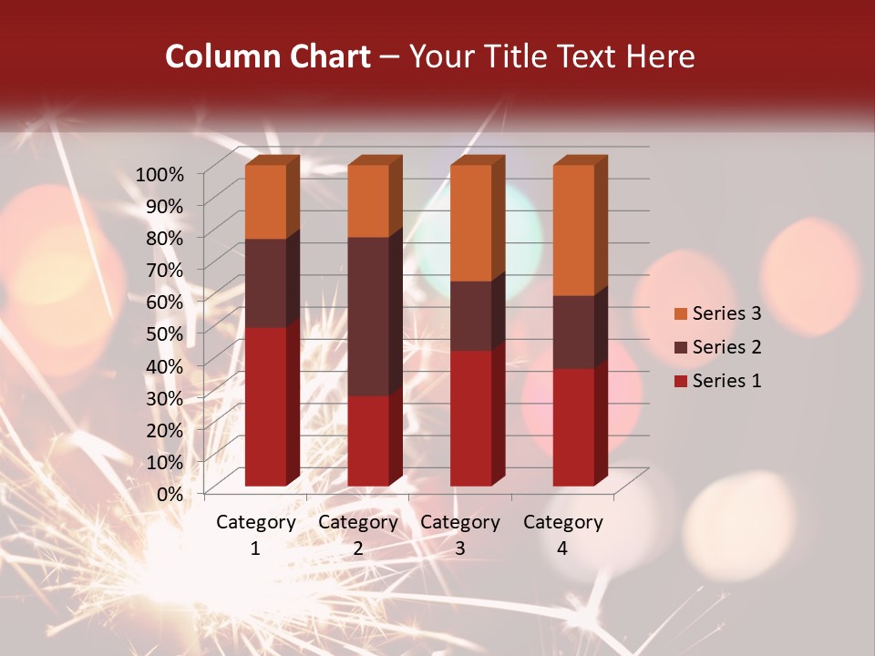 A Fireworks With Blurry Lights In The Background PowerPoint Template