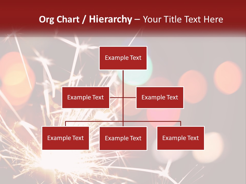 A Fireworks With Blurry Lights In The Background PowerPoint Template