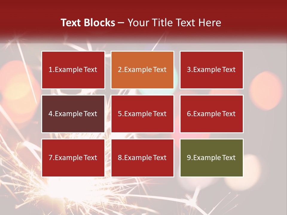 A Fireworks With Blurry Lights In The Background PowerPoint Template