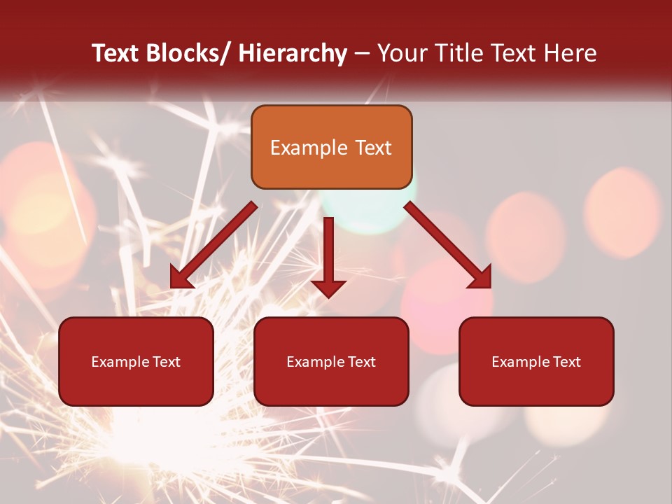 A Fireworks With Blurry Lights In The Background PowerPoint Template