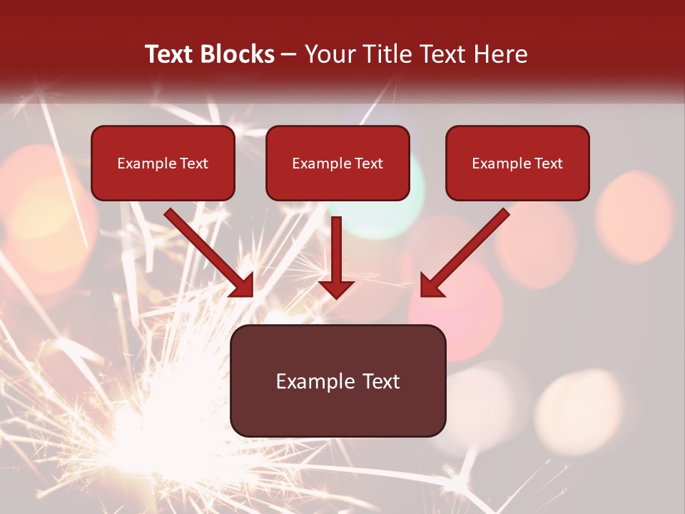 A Fireworks With Blurry Lights In The Background PowerPoint Template