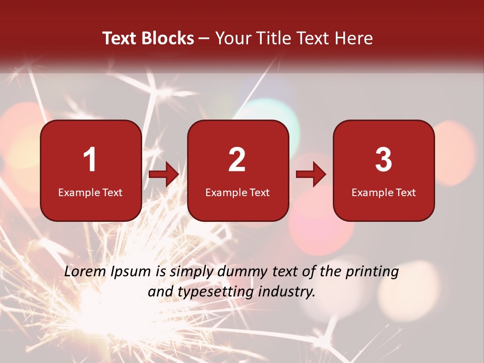 A Fireworks With Blurry Lights In The Background PowerPoint Template