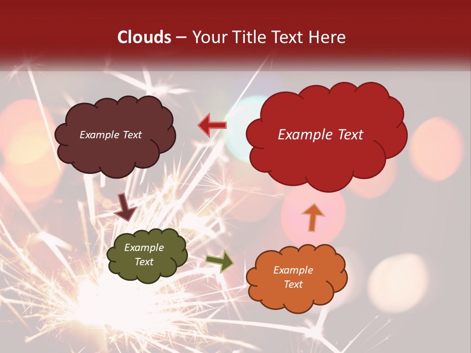 A Fireworks With Blurry Lights In The Background PowerPoint Template