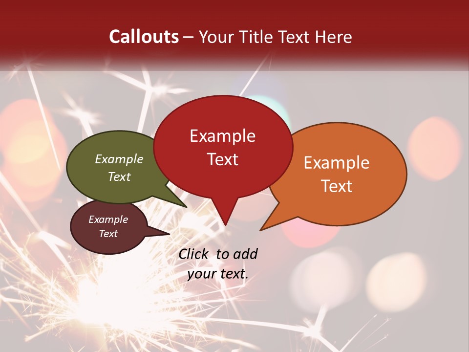 A Fireworks With Blurry Lights In The Background PowerPoint Template