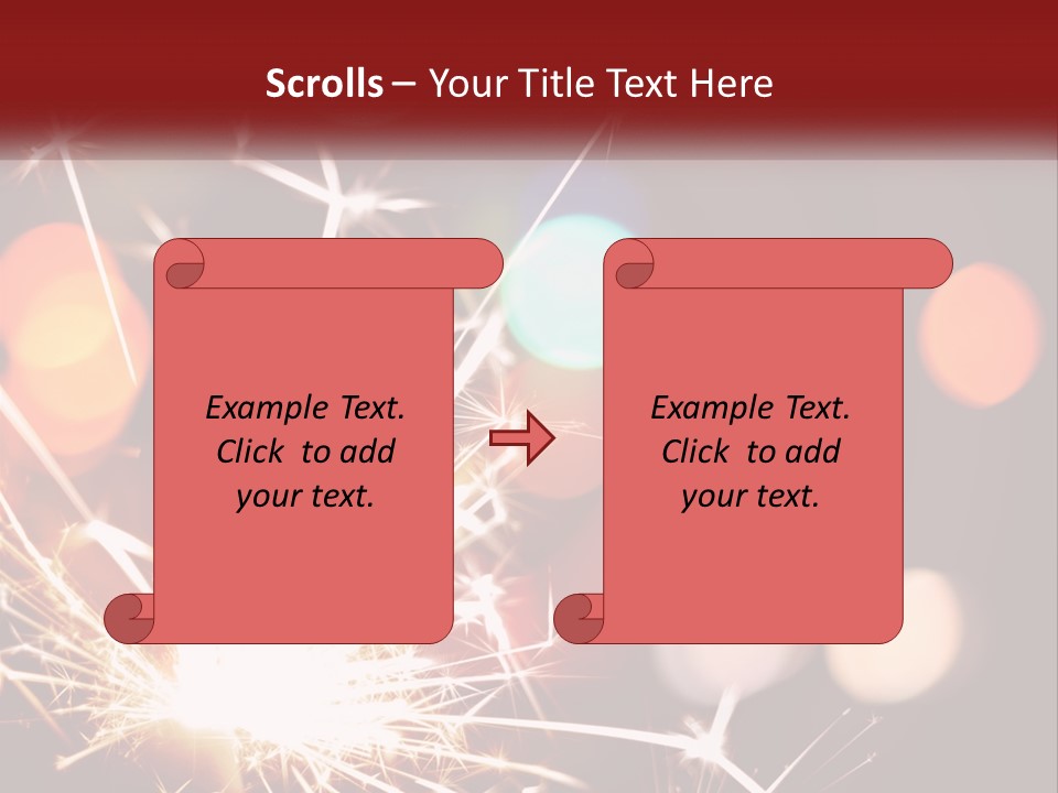 A Fireworks With Blurry Lights In The Background PowerPoint Template