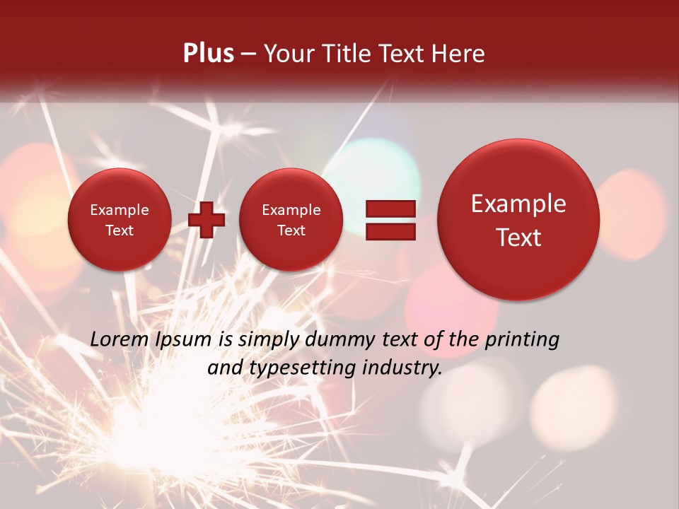 A Fireworks With Blurry Lights In The Background PowerPoint Template