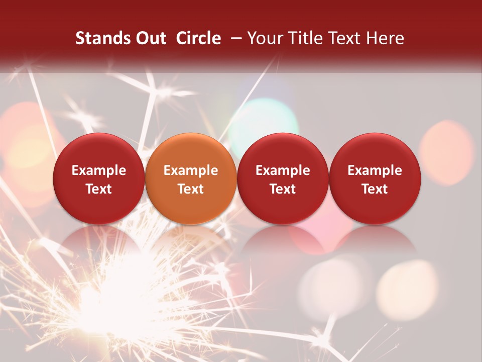 A Fireworks With Blurry Lights In The Background PowerPoint Template