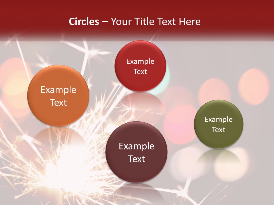 A Fireworks With Blurry Lights In The Background PowerPoint Template