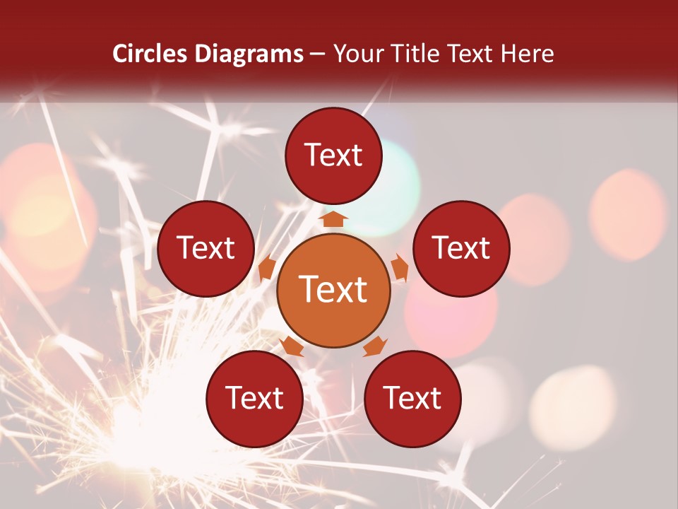 A Fireworks With Blurry Lights In The Background PowerPoint Template