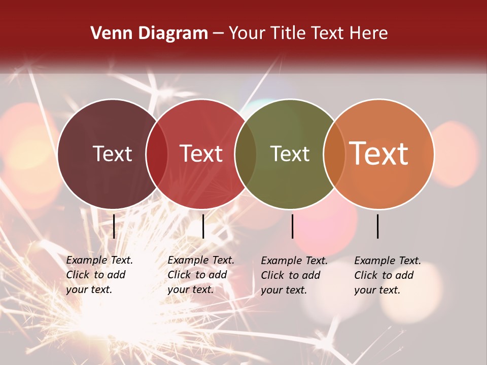 A Fireworks With Blurry Lights In The Background PowerPoint Template