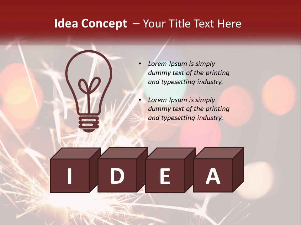 A Fireworks With Blurry Lights In The Background PowerPoint Template
