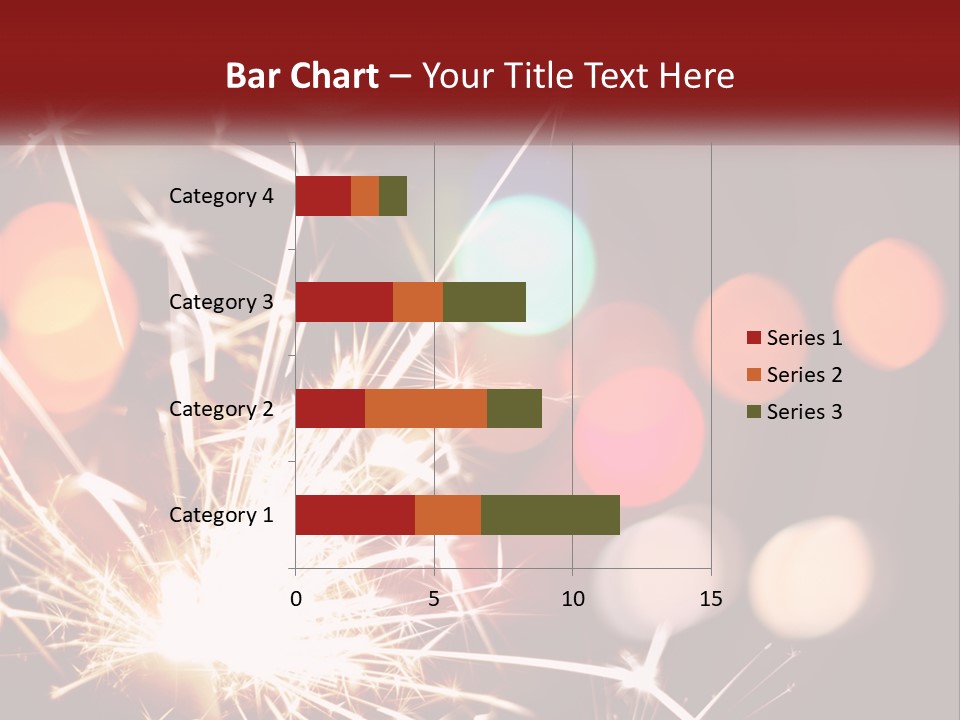 A Fireworks With Blurry Lights In The Background PowerPoint Template