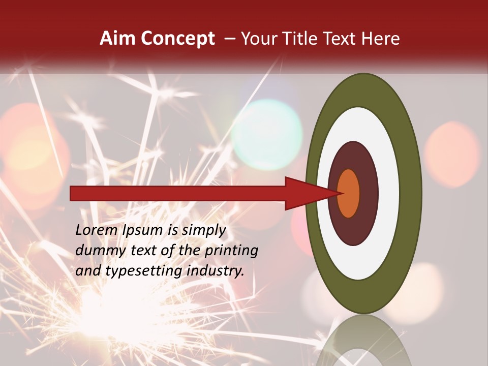 A Fireworks With Blurry Lights In The Background PowerPoint Template