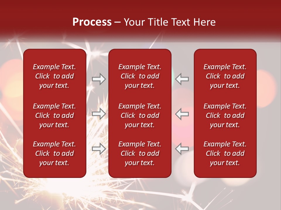 A Fireworks With Blurry Lights In The Background PowerPoint Template