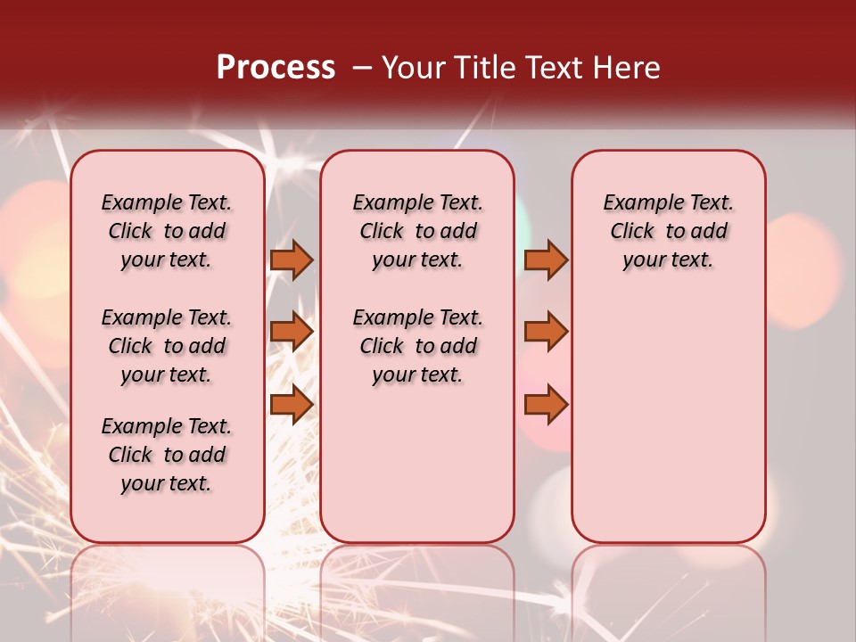 A Fireworks With Blurry Lights In The Background PowerPoint Template