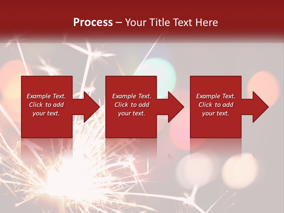 A Fireworks With Blurry Lights In The Background PowerPoint Template