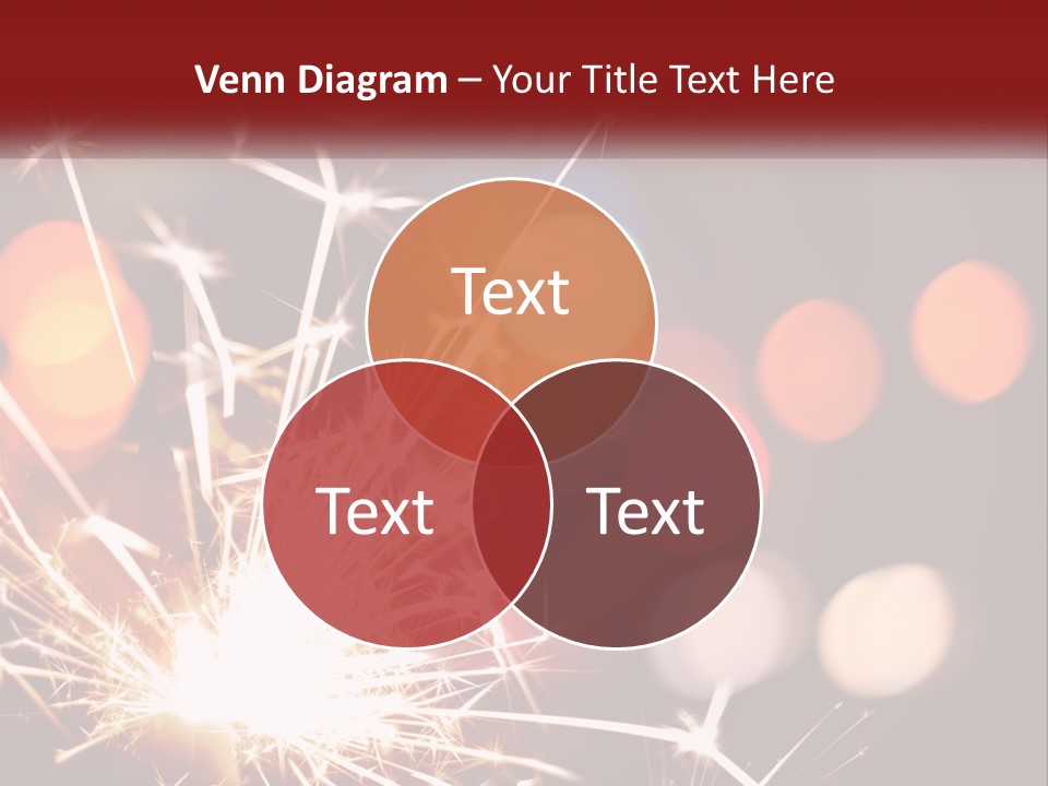 A Fireworks With Blurry Lights In The Background PowerPoint Template