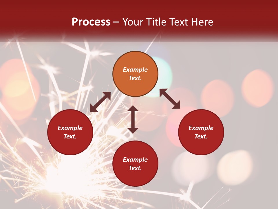 A Fireworks With Blurry Lights In The Background PowerPoint Template