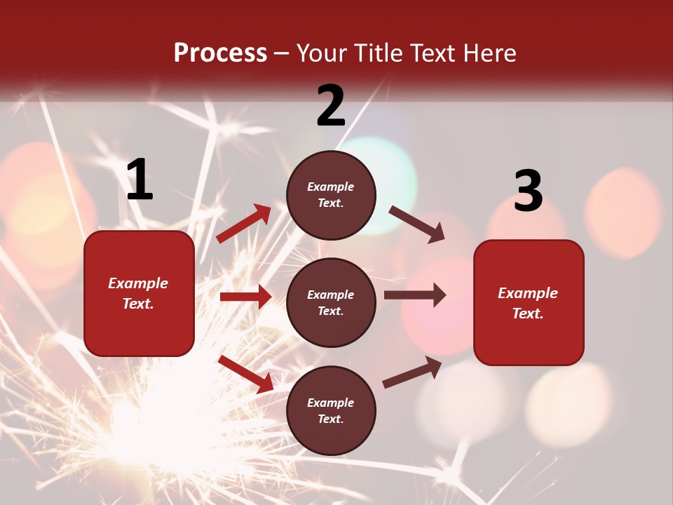A Fireworks With Blurry Lights In The Background PowerPoint Template