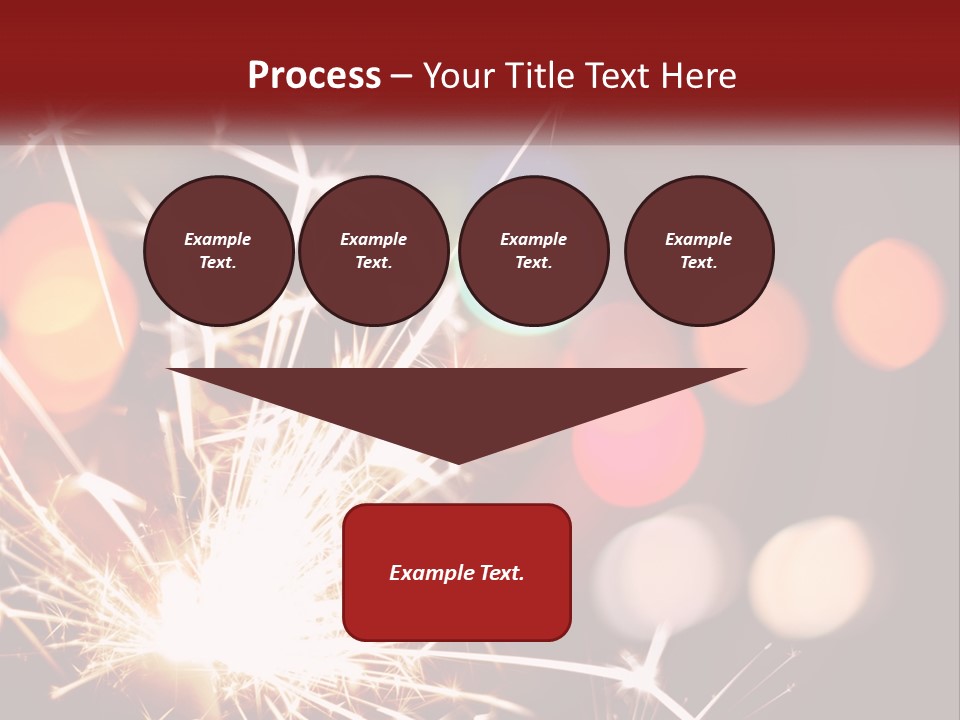 A Fireworks With Blurry Lights In The Background PowerPoint Template