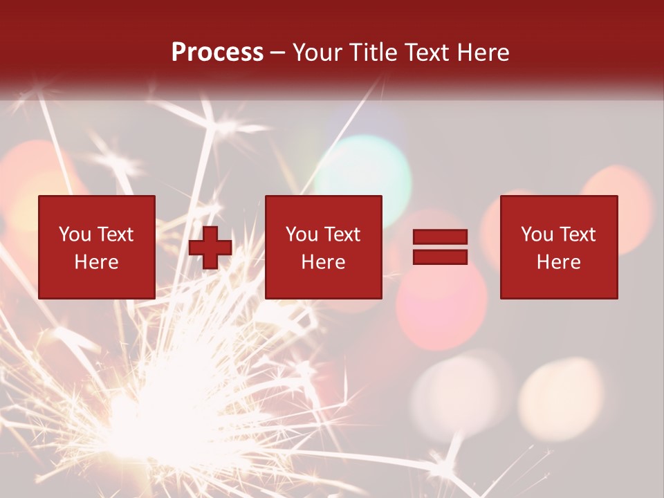 A Fireworks With Blurry Lights In The Background PowerPoint Template
