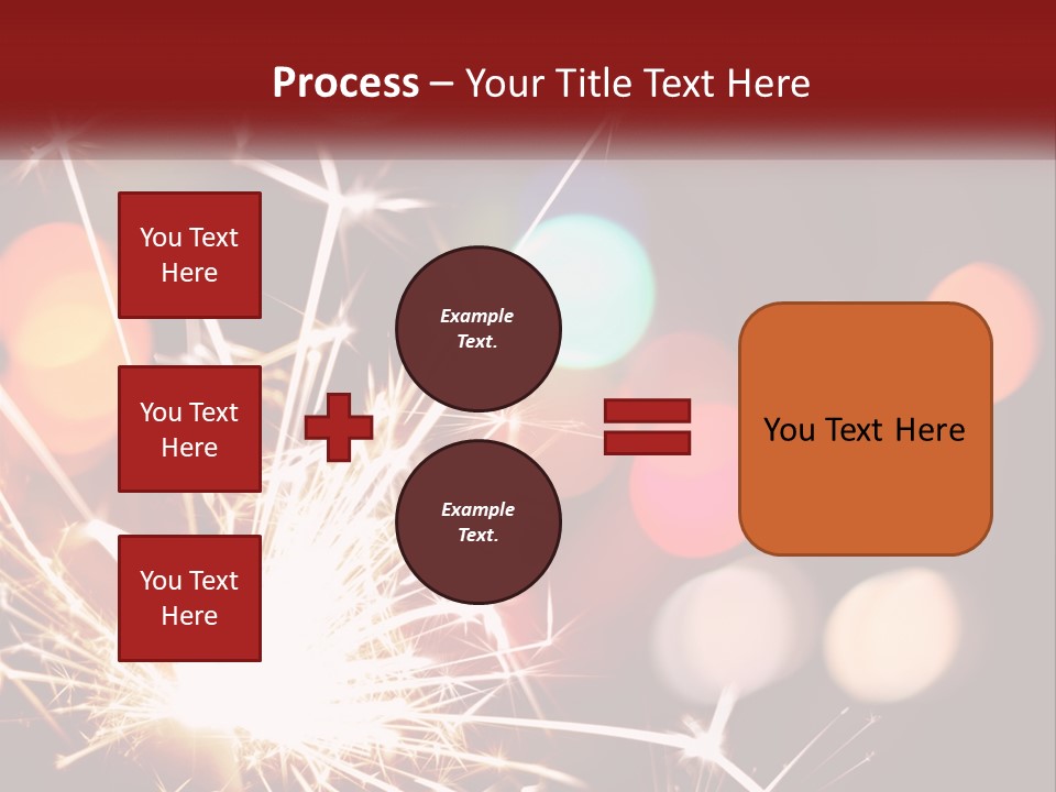 A Fireworks With Blurry Lights In The Background PowerPoint Template
