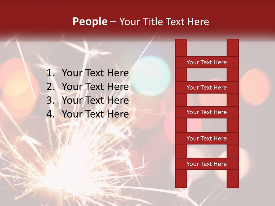 A Fireworks With Blurry Lights In The Background PowerPoint Template