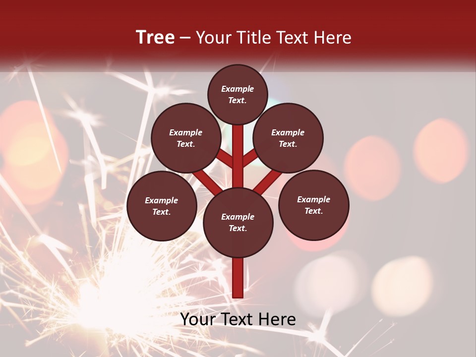 A Fireworks With Blurry Lights In The Background PowerPoint Template