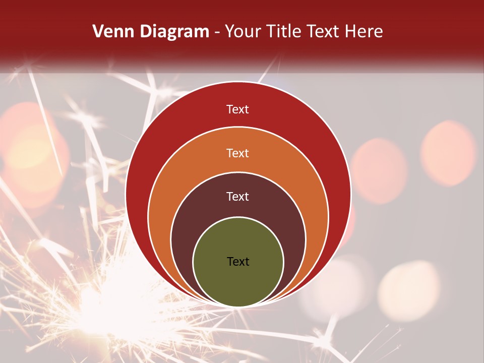 A Fireworks With Blurry Lights In The Background PowerPoint Template