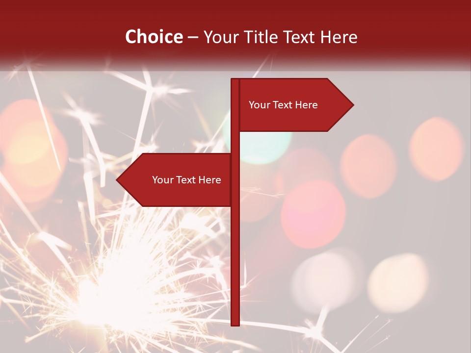 A Fireworks With Blurry Lights In The Background PowerPoint Template
