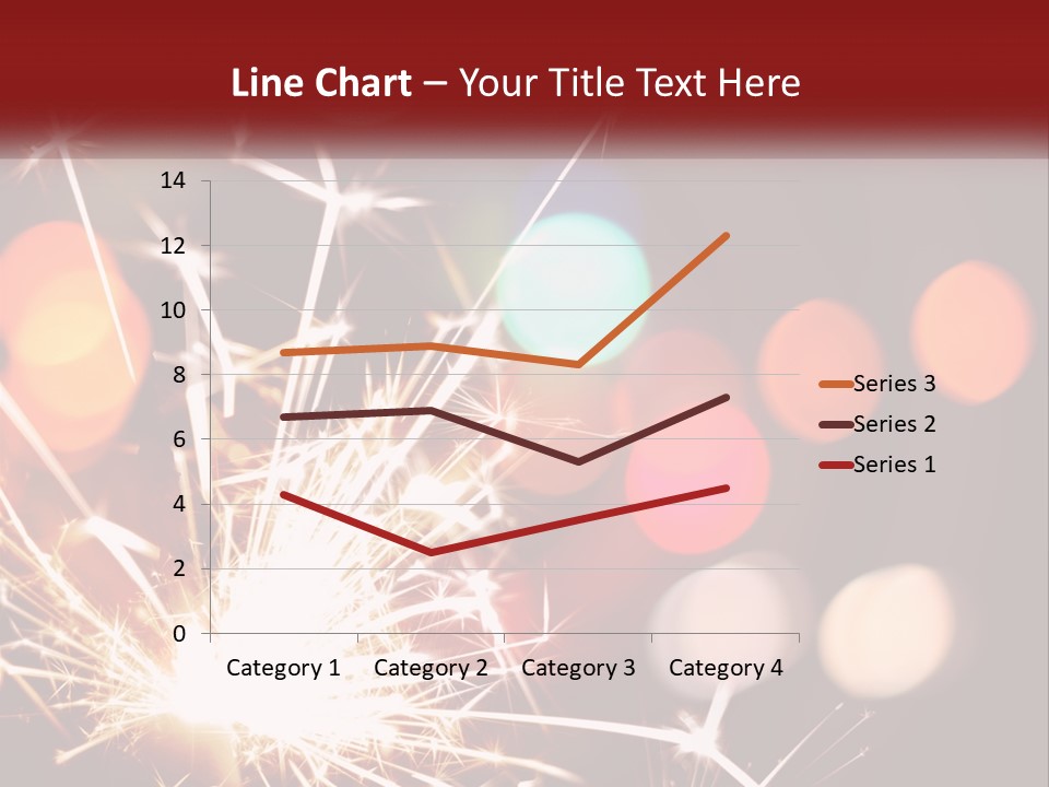 A Fireworks With Blurry Lights In The Background PowerPoint Template